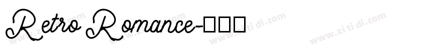 Retro Romance字体转换